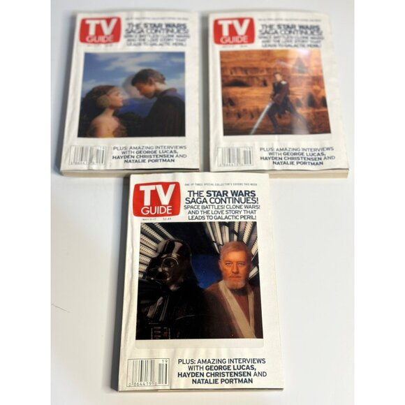 TV Guide May 11–Y2K Star-Wars Saga Continues Lenticular Cover Obi‑Wan / Anakin - Picture 1 of 6